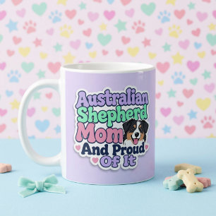 Taza De Café Orgullosa Mamá de Australian Shepherd