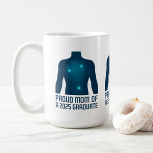 Taza De Café Orgullosa Mamá de Graduado en Biomedicina 2025 A