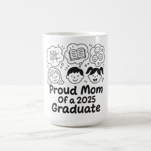 Taza De Café Orgullosa Mamá de Graduado en Psicología Infantil