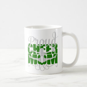 Taza De Café Orgullosa Mamá de Porristas en Verde