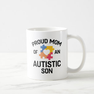 Taza De Café Orgullosa Mamá De Un Hijo Autista