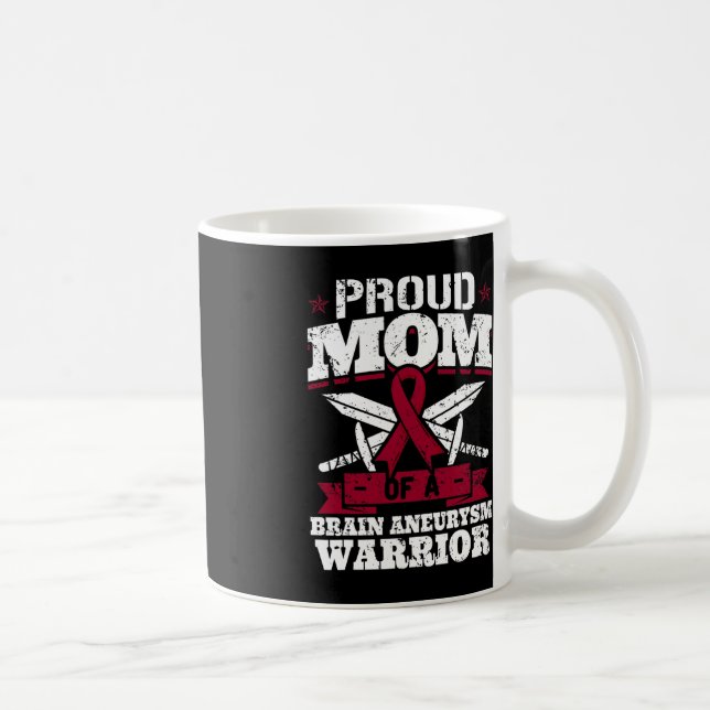 Taza De Café Orgullosa Mamá De Un Ri De Concienciación De Guerr (Derecha)
