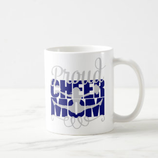 Taza De Café Orgullosa mamá de vítores en azul