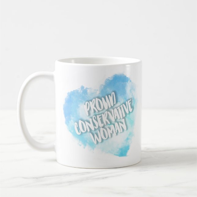 Taza De Café Orgullosa mujer conservadora Mug (Izquierda)