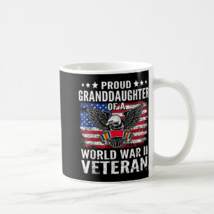 Taza De Café Orgullosa Nieta De Un Veterano De Guerra Mundial 2