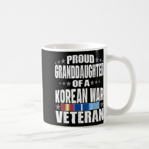 Taza De Café Orgullosa Nieta De Una Veterana De Guerra De Corea