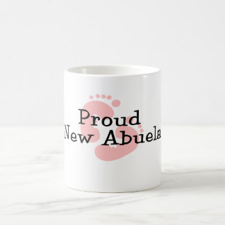 Taza De Café Orgullosa Nueva Abuela Huellas de Bebé Niña