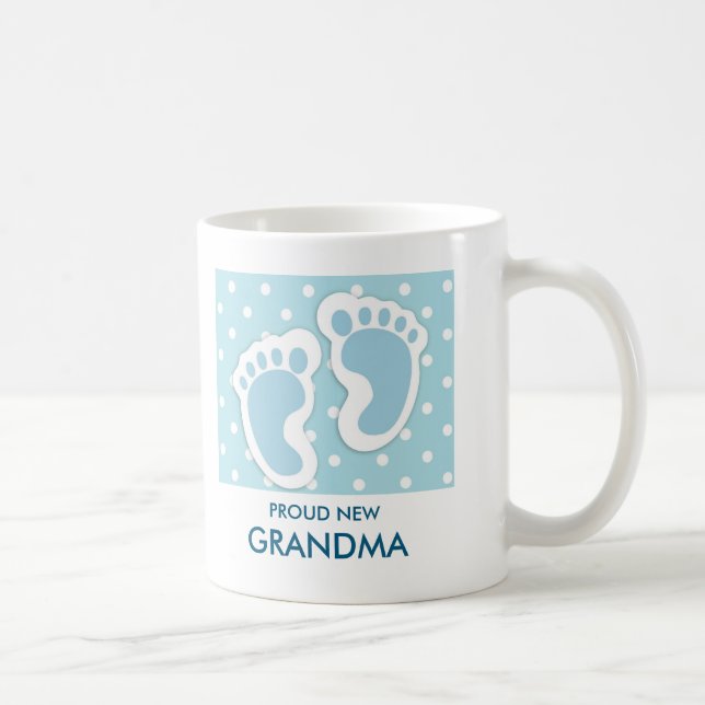 Taza De Café Orgullosa nueva abuela le quitó los pies a un bebé (Derecha)
