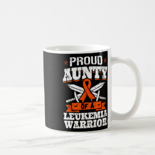 Taza De Café Orgullosa Tía De Un Guerrero De La Leucemia, Tia A