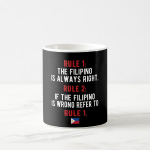 Taza De Café Orgullosas raíces filipinas Bandera filipina