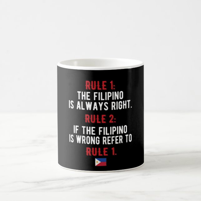 Taza De Café Orgullosas raíces filipinas Bandera filipina (Centro)