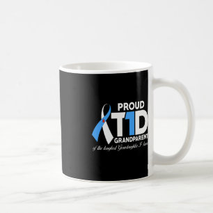 Taza De Café Orgulloso Abuelo De T1D De La Nieta Diabetes Aw