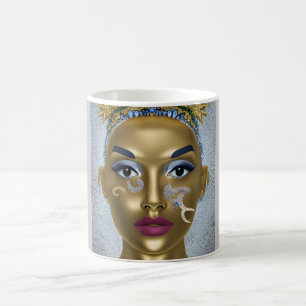 Taza De Café Orgulloso africano: Hermoso retrato de historia ne