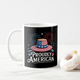 Taza De Café Orgulloso americano - Patriotic Beach Sunhat