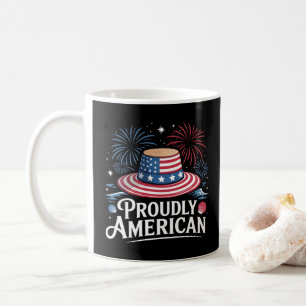 Taza De Café Orgulloso americano - Patriotic Beach Sunhat