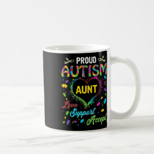 Taza De Café Orgulloso autismo Tía Amor Apoyo Acepta Ayuda Awar