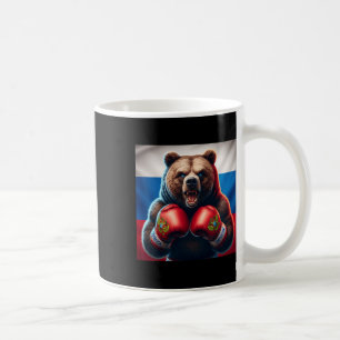 Taza De Café Orgulloso Boxeador Oso Ruso Rusia Kickboxer Boxeo 