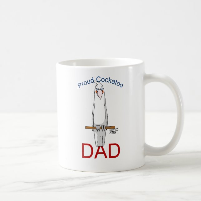 Taza De Café Orgulloso Cockatoo Dad (Derecha)