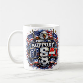 Taza De Café ORGULLOSO DE APOYAR Al fanático del fútbol de EE.