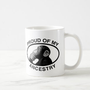 Taza De Café Orgulloso de mi chimpancé de la ascendencia