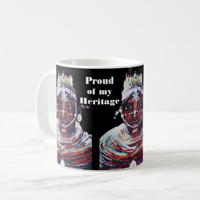 TAZA DE CAFÉ ORGULLOSO DE MI PATRIMONIO AFRICANO (Anverso izquierdo)