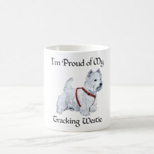 Taza De Café Orgulloso de mi Westie de rastreo