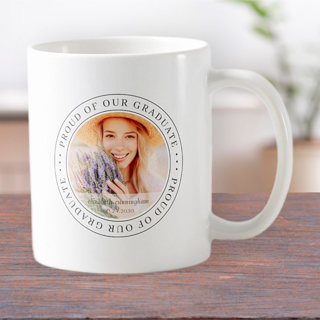 Taza De Café Orgulloso de nuestra Foto de Graduación Moderna 20 (Subido por el creador)