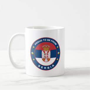 Taza De Café Orgulloso De Ser De Serbia
