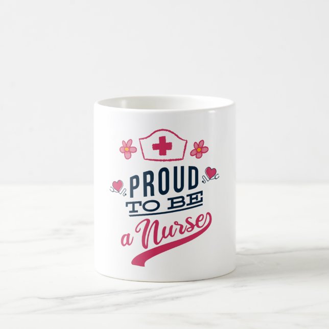 Taza De Café Orgulloso de ser enfermera (Centro)