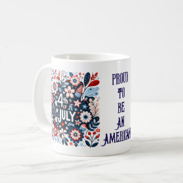 Taza De Café Orgulloso de ser estadounidense - 4 de julio Café 