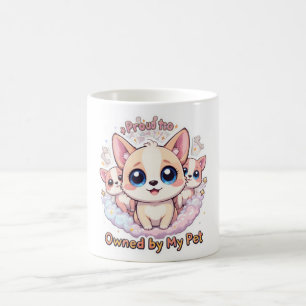 Taza De Café Orgulloso de ser propiedad de mi Mascota Cute Dog 