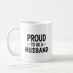 Taza De Café Orgulloso de ser un esposo tipografía minimalista