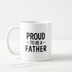 Taza De Café Orgulloso de ser un padre tipografía minimalista r