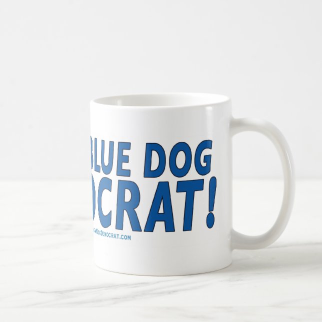 Taza De Café ¡Orgulloso Demócrata de Perro Azul! (Derecha)