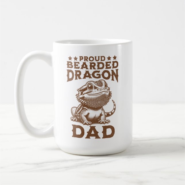 Taza De Café Orgulloso Dragon Dad Reptile Lover (Izquierda)