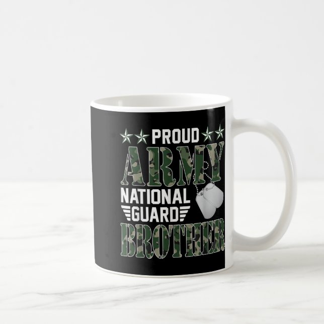 Taza De Café Orgulloso Ejército Guardia Nacional Hermano Famili (Derecha)