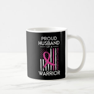 Taza De Café Orgulloso Esposo De Un Guerrero Concienciando Sobr