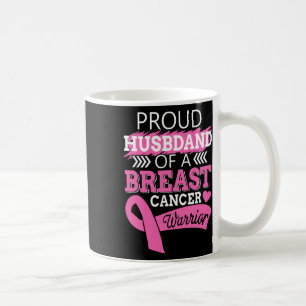 Taza De Café Orgulloso Esposo De Un Guerrero Del Cáncer De Mama