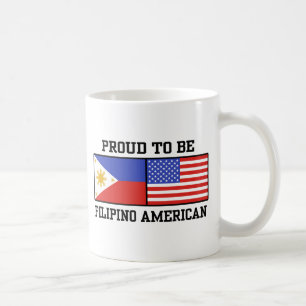 Taza De Café Orgulloso filipino-americano