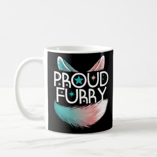 Taza De Café Orgulloso Furry Fandom Furries Tails Oars Furry Pe (Izquierda)