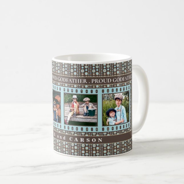Taza De Café Orgulloso GODFATHER Brown y Blue 4 Photo (Anverso derecho)