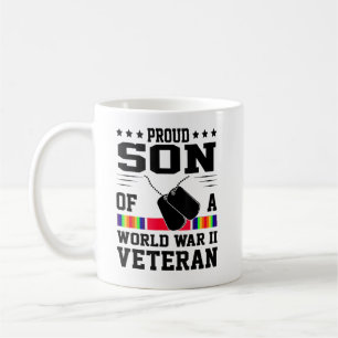 Taza De Café Orgulloso Hijo De Veterano De La Segunda Guerra Mu