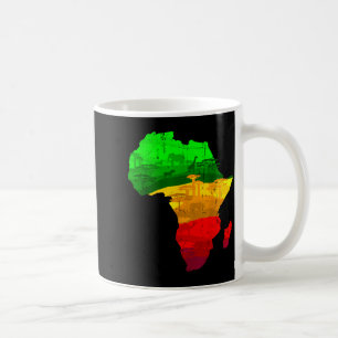 Taza De Café Orgulloso mapa de áfrica verde amarillo rojo orgul