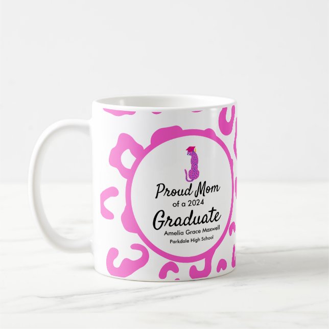 Taza De Café Orgulloso [Miembro de la familia] Graduación Mug (Izquierda)