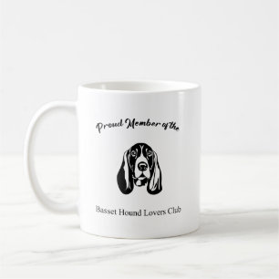 Taza De Café Orgulloso miembro del Club de Amantes del Hound Ba