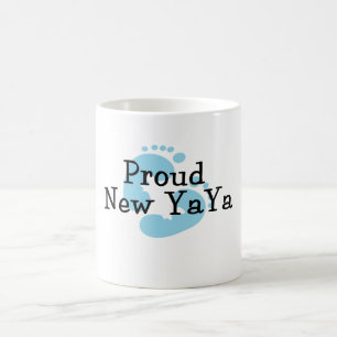 Taza De Café Orgulloso nuevo bebé niño de Yaya Huellas