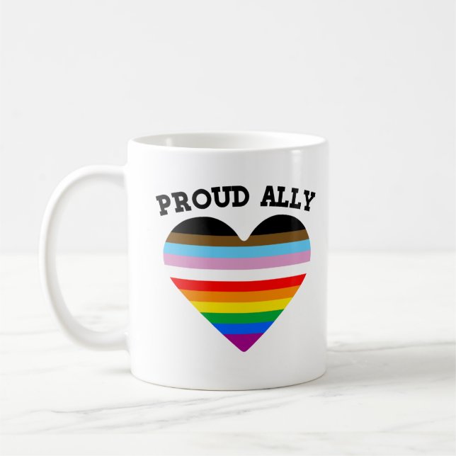 Taza De Café Orgulloso Orgullo del Progreso de Ally (Izquierda)