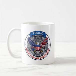 Taza De Café Orgulloso padre de la Fuerza Aérea estadounidense