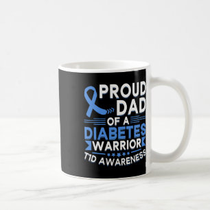 Taza De Café Orgulloso Padre De Un Guerrero Contra La Diabetes