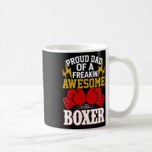 Taza De Café Orgulloso Padre De Una Impresionante Camisa De Box
